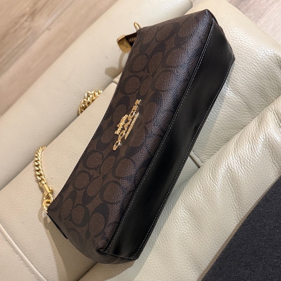 Coach Brown/Black and Gold shoulder bag - Picture 3 of 10